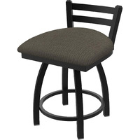 411 Jackie 18" Low Back Swivel Vanity Stool with Black Wrinkle Finish and Graph Chalice Seat