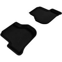 3D MAXpider Second Row Custom Fit All-Weather Floor Mat for Select Volkswagen Jetta Models - Kagu Rubber (Black)