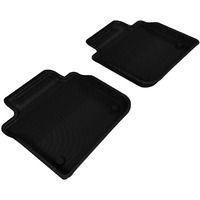 3D MAXpider Second Row Custom Fit All-Weather Floor Mat for Select Lexus GS/ GS Hybrid Models - Kagu Rubber (Black)