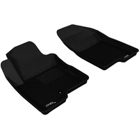 3D MAXpider Custom Fit Kagu Floor Mat (Black) for 2007-2013 Jeep Compass - 1ST Row