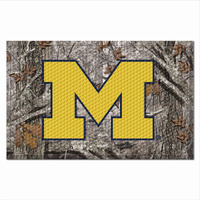 FANMATS 19221 Michigan Wolverines Rubber Scraper Door Mat, Camo Color