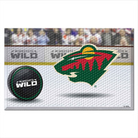 FANMATS 19150 Minnesota Wild Rubber Scraper Door Mat