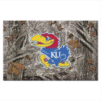 FANMATS 32904 University of Kansas Rubber Scraper Door Mat