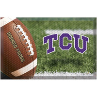 FANMATS 32866 TCU Rubber Scraper Door Mat