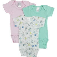 Bambini Short Sleeve One Piece 3 Pack - Newborn