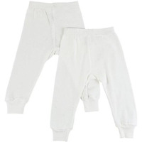 Bambini CS-0535M Long Pant White - Medium - Pack of 2