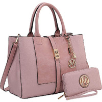 MKF Collection by Mia K. Farrow Yola Satchel with Wallet (Pink)