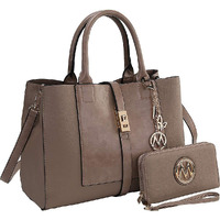 MKF Collection by Mia K. Farrow Yola Satchel with Wallet (Taupe)