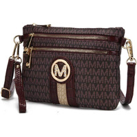 MKF Collection MKF-UM5504RD Mia K. Collection Tarren Signature Crossbody Wristlet, Burgundy