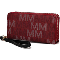 MKF Collection by Mia K. MKF-MU6370BRG Hofstra M Signature Wallet & Wristlet, Burgundy