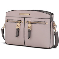 MKF Collection by Mia K. MKF-X703BLS-CRC Zoely Cross-Body Bag Blush & Charcoal Multicolor