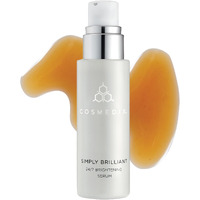 COSMEDIX Simply Brilliant 24/7 Brightening Serum, Brightens the Look of Skin & Helps Prevent Discoloration, Gently Exfoliates Dead Skin, L-Lactic Acid & Antioxidants, Cruelty & Gluten Free