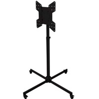 Crimson AV M46PC Collapsible Cart with Protective Case for 32" to 55"+ Screens, Height Adjustment 38.9" to 64.5", Black, 400x400mm Optional Universal