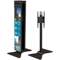 Crimson AV S86LGD Back to Back Portrait Floor Stand for Dual Displays, Black, 100 lbs (45kg) Weight Capacity, 200x600mm Max Mounting Pattern, 86" Maximum TV Height, VESA Compatible