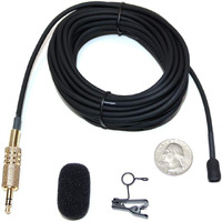 Omnidirectional lapel microphone - Compatible with Most Portable Recorders, Laptops and Steno Machines - No Batteries - Made in USA