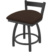 821 Catalina 18" Low Back Swivel Vanity Stool with Pewter Finish and Rein Coffee Seat