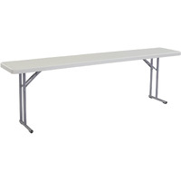 Seminar Folding Table by National Public Seating  18x96 Portable, Heavy-Duty Foldable Table Indoor/Outdoor Table for Office, Conferences & Training Rooms  Lightweight & Durable, Speckled Gray