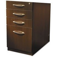 Aberdeen Series Pencil/Box/Box/File Laminate Desk Pedestal, Mocha