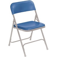 National Public Seat Home Office Decorative Premium Lightweight Plastic Folding Chair Blue - 4 Pack