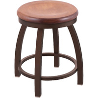 802 Misha 18" Swivel Vanity Stool with Bronze Finish and Medium Maple Seat