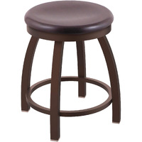 802 Misha 18" Swivel Vanity Stool with Bronze Finish and Dark Cherry Oak Seat