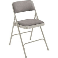 2200 Series Upholstered Folding Chair [Set of 4] Color Gray/Gray Frame