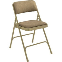 2200 Series Upholstered Folding Chair [Set of 4] Color: Beige/Beige Frame