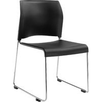 National Public Seating 8800 Series Plastic Cafetorium Chair 21.75" x 20" x 30.5"- Black