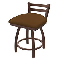 411 Jackie 18" Low Back Swivel Vanity Stool with Bronze Finish and Canter Thatch Seat