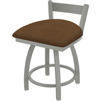 821 Catalina 18" Low Back Swivel Vanity Stool with Anodized Nickel Finish and Rein Thatch Seat