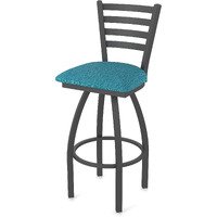 410 Jackie 25" Swivel Counter Stool with Pewter Finish and Graph Tidal Seat