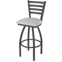 410 Jackie 25" Swivel Counter Stool with Pewter Finish and Graph Alpine Seat