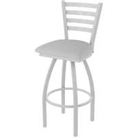 410 Jackie 25" Swivel Counter Stool with Anodized Nickel Finish and Canter Folkstone Grey Seat