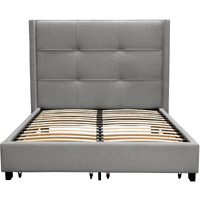 Diamond Sofa 59 in. Polyester Tufted Bed in Gray (Queen: 88 in. L x 70 in. W x 59 in. H)