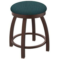 802 Misha 18" Swivel Vanity Stool with Bronze Finish and Graph Tidal Seat