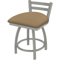 411 Jackie 18" Low Back Swivel Vanity Stool with Anodized Nickel Finish and Canter Sand Seat