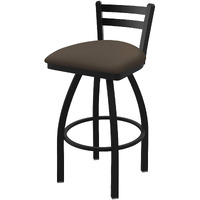 411 Jackie 25" Low Back Swivel Counter Stool with Black Wrinkle Finish and Canter Earth Seat