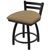 411 Jackie 18" Low Back Swivel Vanity Stool with Black Wrinkle Finish and Canter Sand Seat