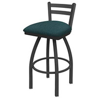 411 Jackie 25" Low Back Swivel Counter Stool with Pewter Finish and Graph Tidal Seat