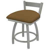 821 Catalina 18" Low Back Swivel Vanity Stool with Anodized Nickel Finish and Canter Saddle Seat