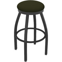 802 Misha 25" Swivel Counter Stool with Pewter Finish and Canter Pine Seat