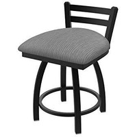 411 Jackie 18" Low Back Swivel Vanity Stool with Black Wrinkle Finish and Graph Alpine Seat