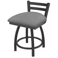 411 Jackie 18" Low Back Swivel Vanity Stool with Pewter Finish and Graph Alpine Seat