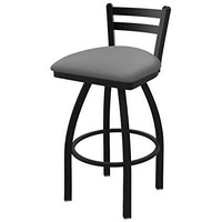 411 Jackie 25" Low Back Swivel Counter Stool with Black Wrinkle Finish and Canter Folkstone Grey Seat