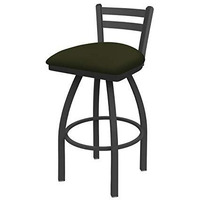 411 Jackie 25" Low Back Swivel Counter Stool with Pewter Finish and Canter Pine Seat