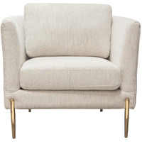 Diamond Sofa Lane Chair in Light Cream Fabric