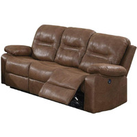 Simple Relax Breathable Leatherette Motion Bucket Seats Sofa, Brown