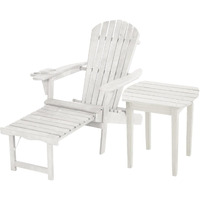 WUnlimited SW2005WT-CL1ET1 Adirondack Bistro Set, White