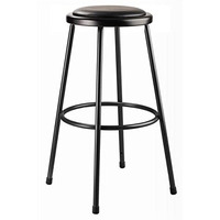 National Public Seating, 30in. Heavy Duty Vinyl Padded Steel Stool, Black, Primary Color Black, Included (qty.) 1, Seating Type Office Stool, Model# 6430-10