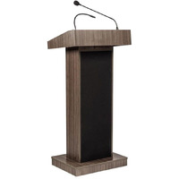 Oklahoma Sound Orator Series 40W Modern Wood Lecter in Ribbonwood Brown